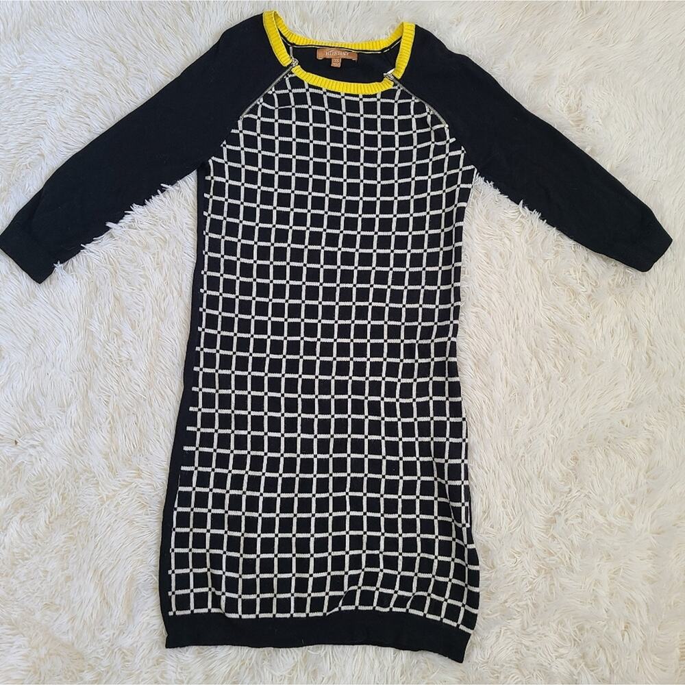 Ellen Tracy Black And White Sweater Dress XS‎ - Picture 12 of 13